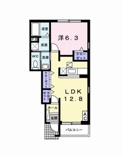 コモディダ C【1階】の間取り