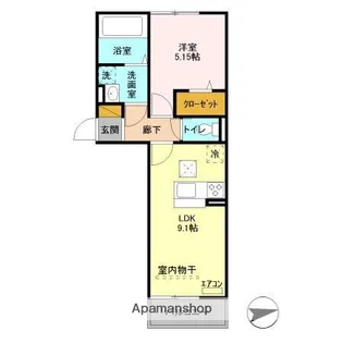 メゾンエミールドゥ【1階】の間取り