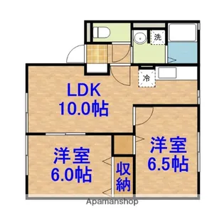 モルトフィオーレ1番館【102号室】の間取り