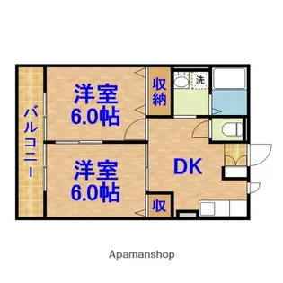フラットヒルズ【202号室】の間取り