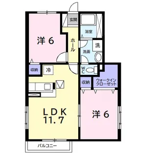コモド・フォレスタⅡ【1階】の間取り
