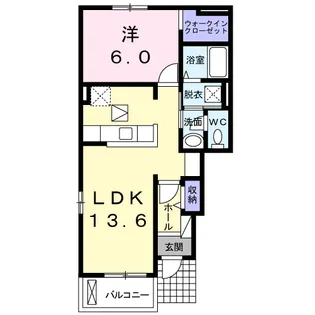 ラーナ・コンフォルトA【1階】の間取り