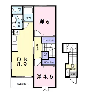 ファースト デューⅥ【2階】の間取り