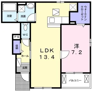 グランメルⅡ【1階】の間取り
