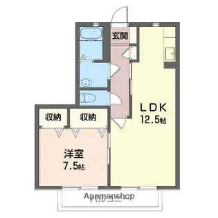 グリーンハイツ利 弐番館【2階】の間取り