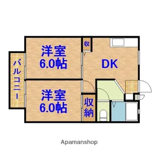 コーポ不二【1階】の間取り