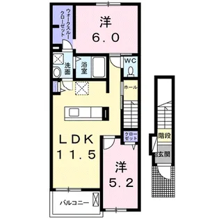 プリマヴェーラ伍番館【2階】の間取り