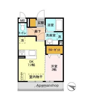千葉県千葉市中央区南町3丁目【アパート】の間取り