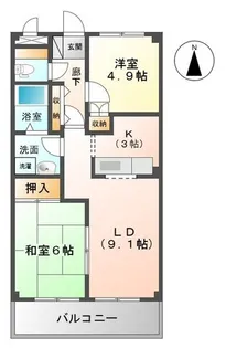 エスポワールメゾンちはら【2階】の間取り