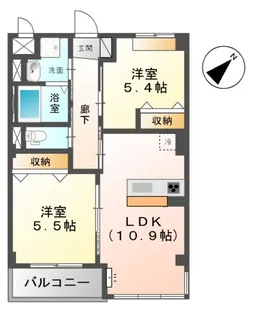 ワン・ヒル・ライブ【3階】の間取り