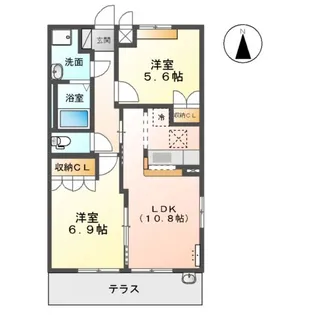 メゾンガイア【1階】の間取り