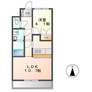 グランティスレーヴ【1階】の間取り