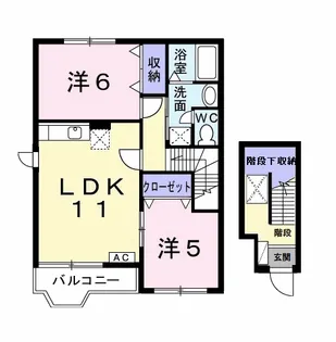 フィオーレⅠ【2階】の間取り
