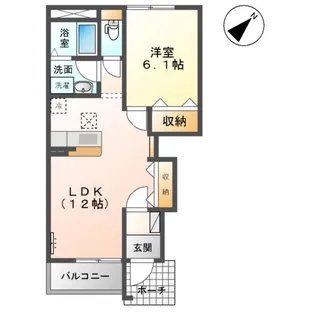 アクアブロー【1階】の間取り