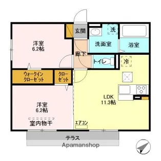 千葉県千葉市緑区古市場町【アパート】の間取り