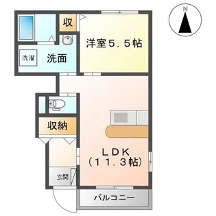 フェリチターレボスコ【1階】の間取り