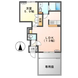 アンジュレーヴ【1階】の間取り