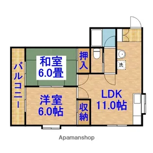 成東ハイツ【303号室】の間取り