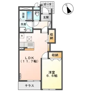 エアリアル【1階】の間取り