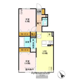 プルミエールC棟【1階】の間取り