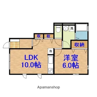 カーサ楠の木B【102号室】の間取り