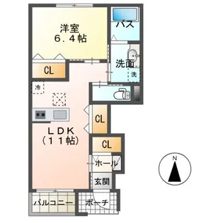 グリーンルーム【1階】の間取り