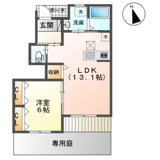 CHAMPAGNE−RI.SI.YA−【1階】の間取り