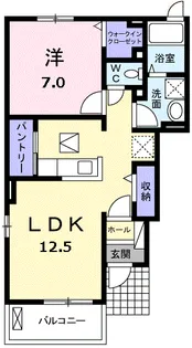 プラシード パラッツォ【1階】の間取り