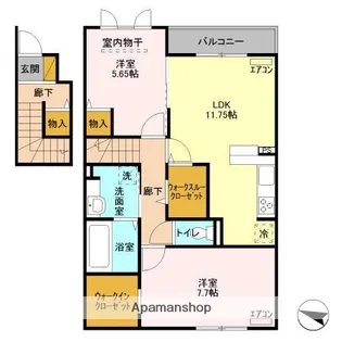 LA CRECE SW【2階】の間取り