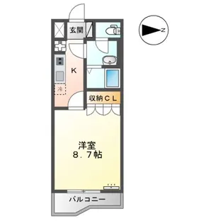 ル・シェモア【2階】の間取り