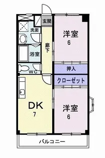 アンソレイエ【2階】の間取り
