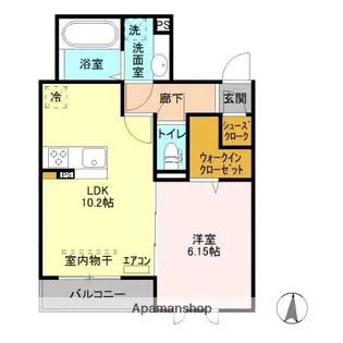 LA CRECE W棟【3階】の間取り