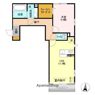 LA CRECE W棟【2階】の間取り