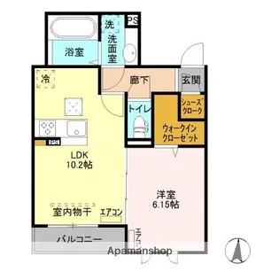 LA CRECE W棟【1階】の間取り