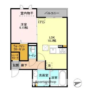 千葉県千葉市緑区おゆみ野有吉【アパート】の間取り