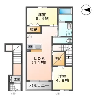 イト早野パレス【201号室】の間取り
