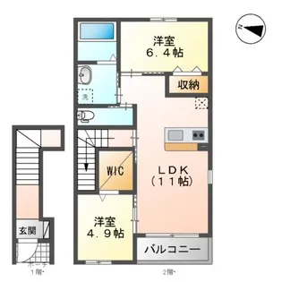 イト早野パレス【2階】の間取り