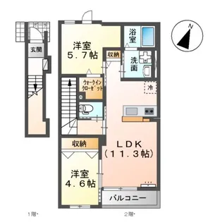 オルタンシア【2階】の間取り