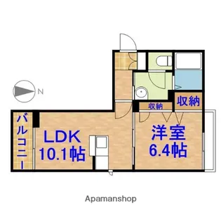 アルカーザⅢ【201号室】の間取り