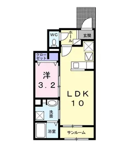 ヴィレ・ニ・カンパーニャⅡ【1階】の間取り