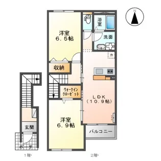 ZEUS茂原Ⅰ【2階】の間取り