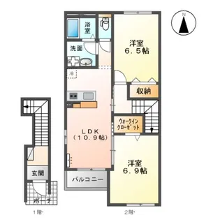 ZEUS茂原Ⅰ【2階】の間取り