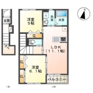 QUILL【2階】の間取り