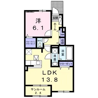 アール ブリーゼ B【1階】の間取り