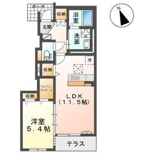 クレスト【1階】の間取り
