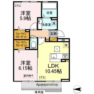 クレシェンテ【1階】の間取り