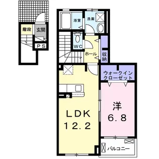 ソレイユ.イー【2階】の間取り