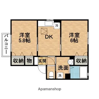 ルミエールE【2階】の間取り