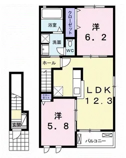 サニー ガーデン【2階】の間取り