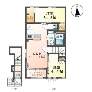 ZEUS茂原Ⅱ【2階】の間取り